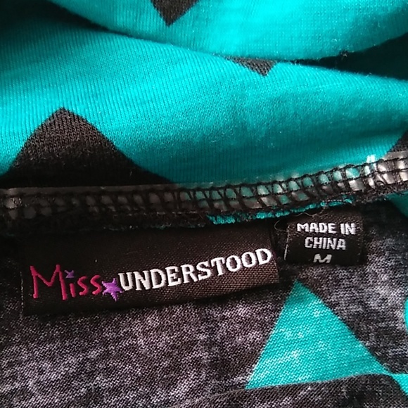 ⭐ Teal/Black Midi Skirt - Picture 3 of 5